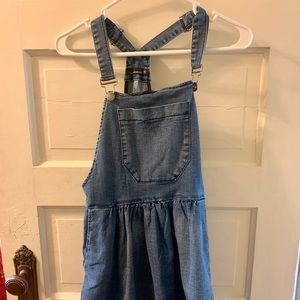 Denim overall dress. Perfect condition. Size med
